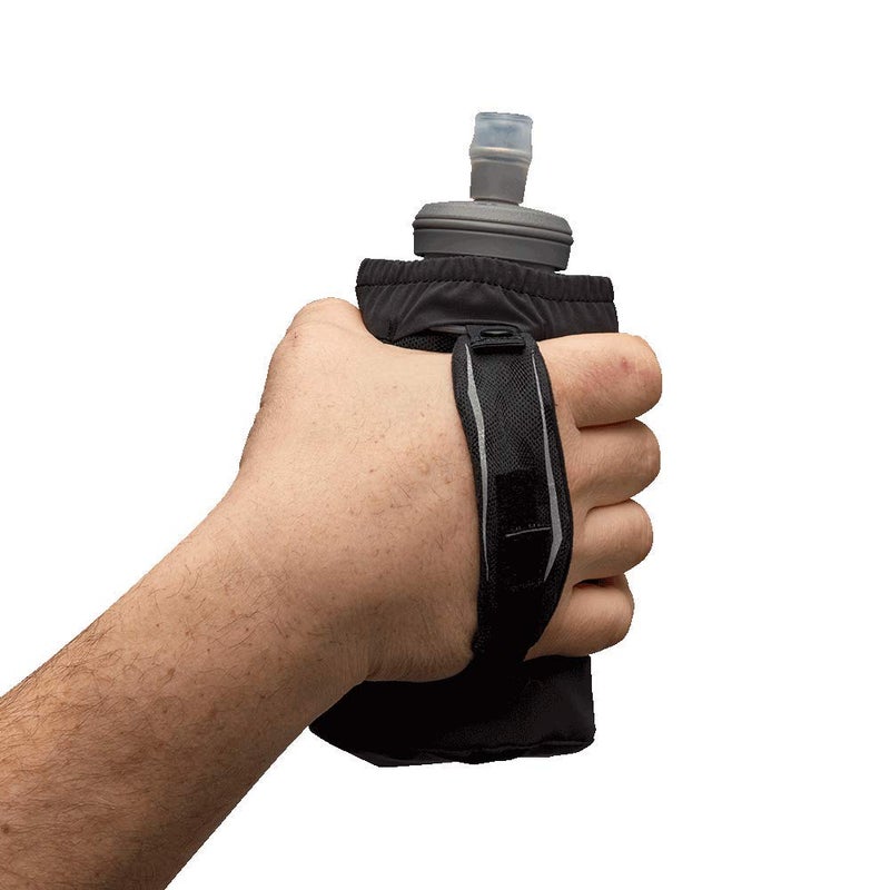 Nathan ExoDraw & ExoShot 2.0, Handheld Running Water Bottle for Marathons, Hiking, Ultra Running & Outdoor Activity - Black/Sailor Blue - 18 Ounces - Image 4